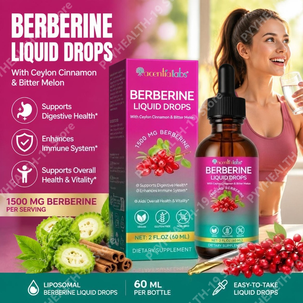 Bitters Bottle Set - Acentiallabs Berberine Liquid Drops Ceylon Cinnamon