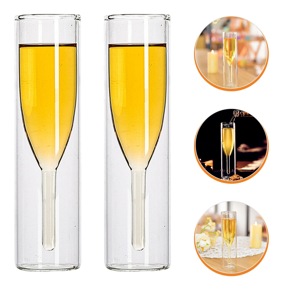 2Pcs Double Wall Glass Set 100 - Home Bar Set 评论和价格