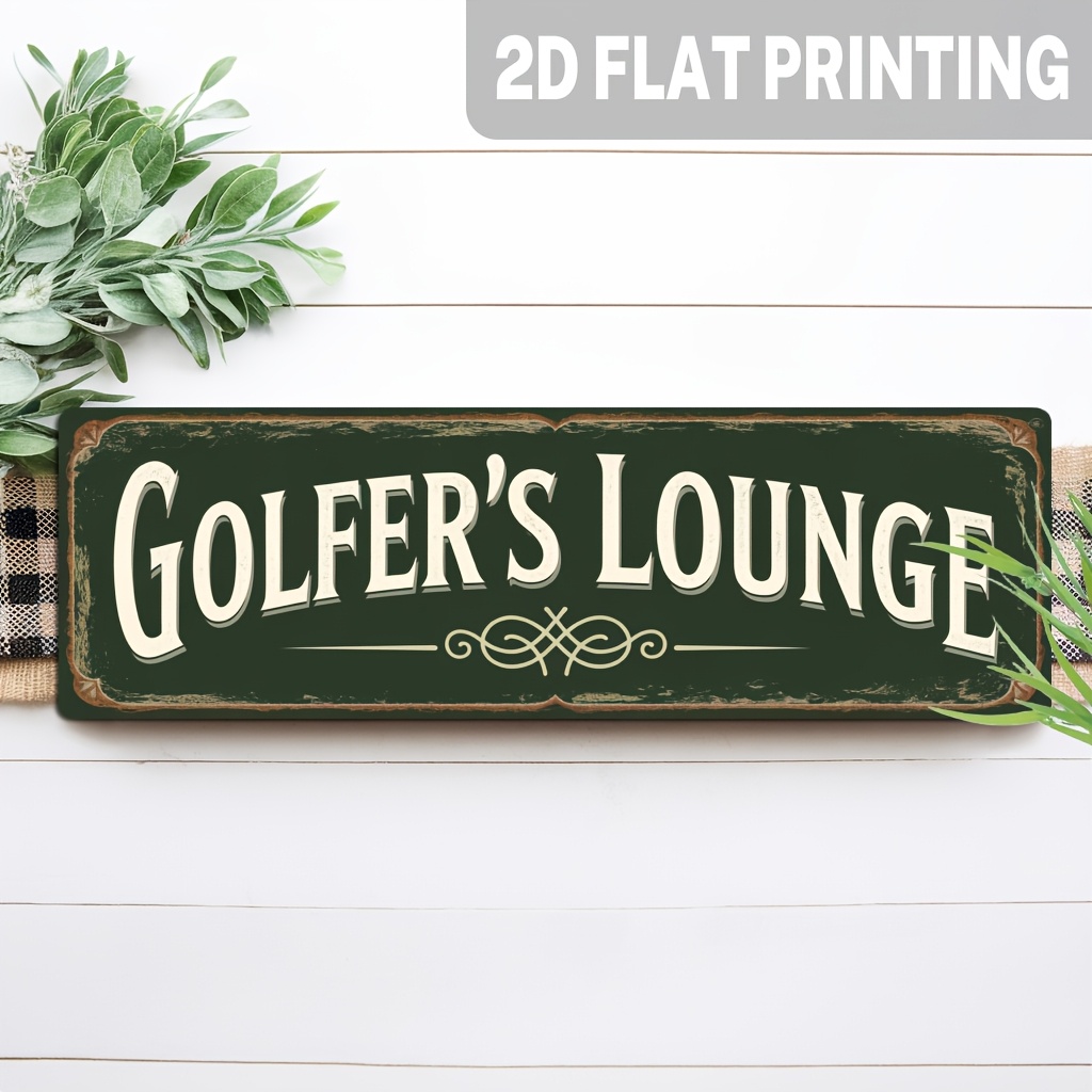 2D Flat, 1pc, Vintage Golfer'S - Home Bar Lounge 评论和价格