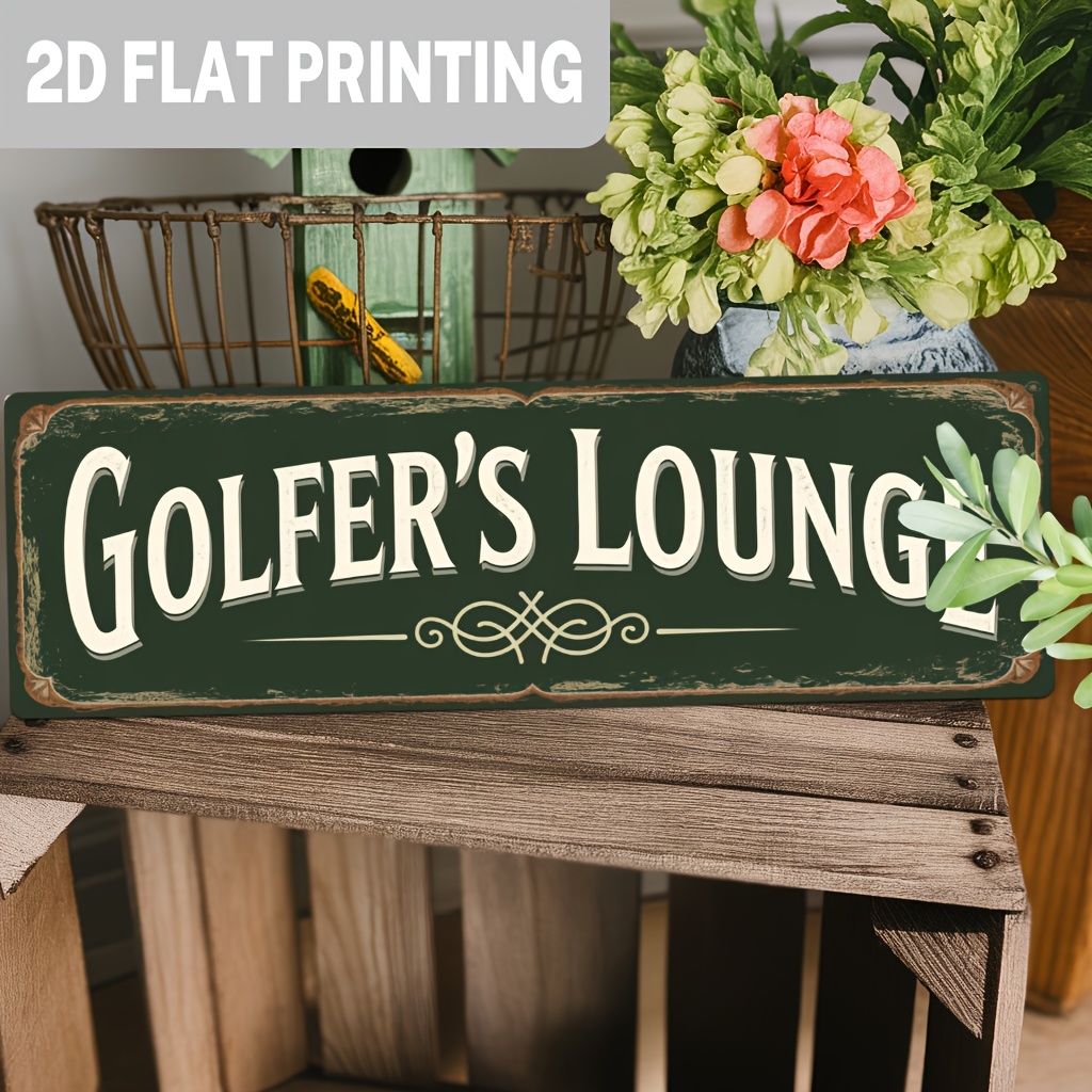 2D Flat, 1pc, Vintage Golfer'S - Home Bar Lounge 评论和价格
